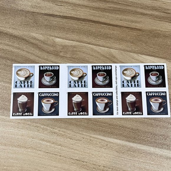 USPS Coffee Latte Cappuccino Birthday Anniversary Wedding Celebration (1000pcs) - Picture 2 of 3